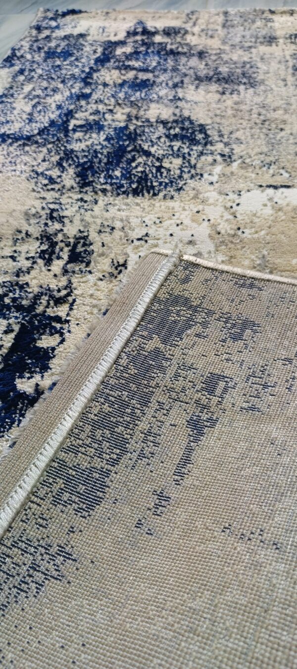 Earth Sand Navy Rug – Neutral Texture with Dark Overtones - Image 8