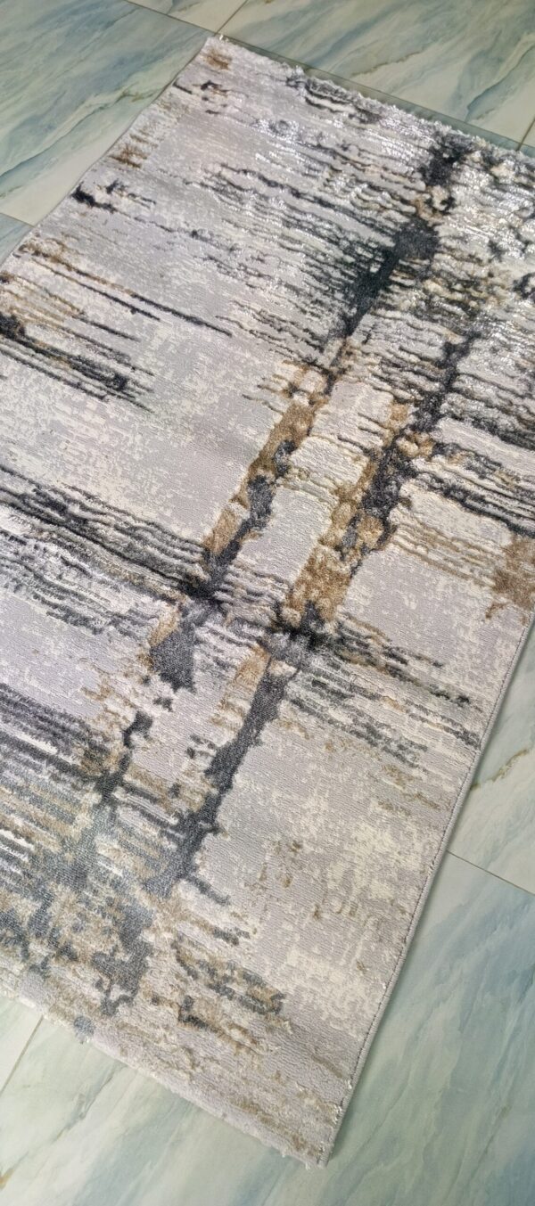 Misty Horizon Duel-View Rug - Neutral Tones with Soft Linear Flow - Image 3