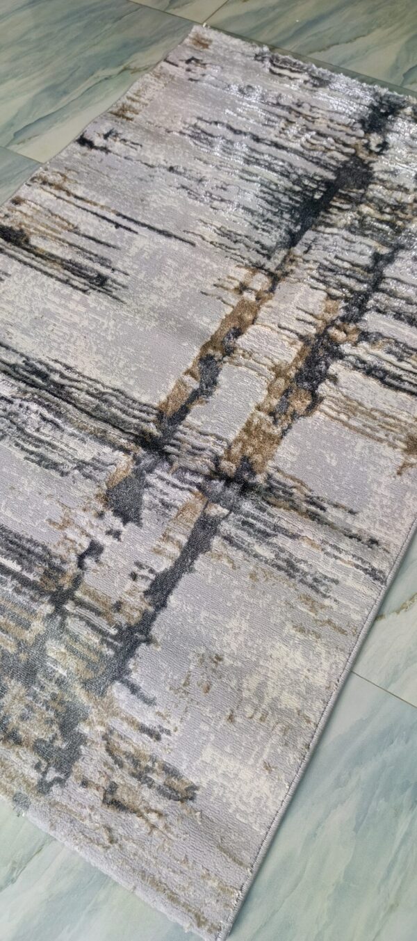 Misty Horizon Duel-View Rug - Neutral Tones with Soft Linear Flow - Image 8