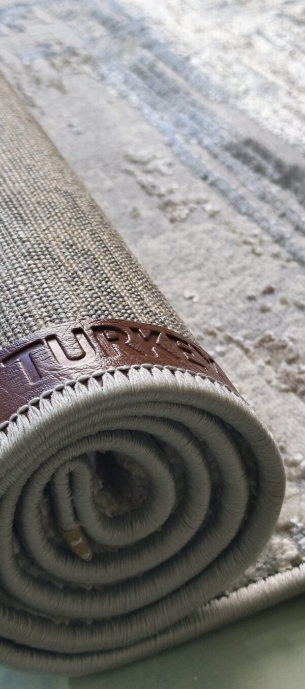Misty Horizon Duel-View Rug - Neutral Tones with Soft Linear Flow - Image 11
