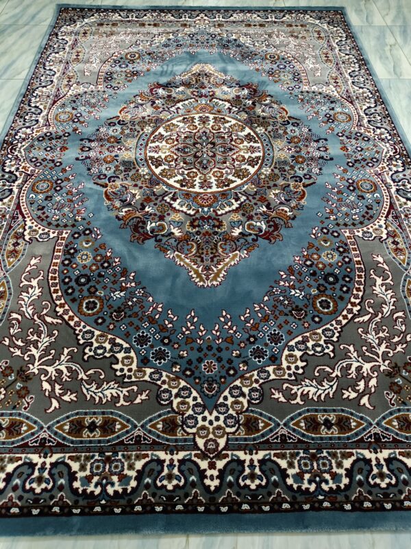 Persian Royale – 6x9 Ft Traditional Rug in Blue, Cream & Rust - Image 2