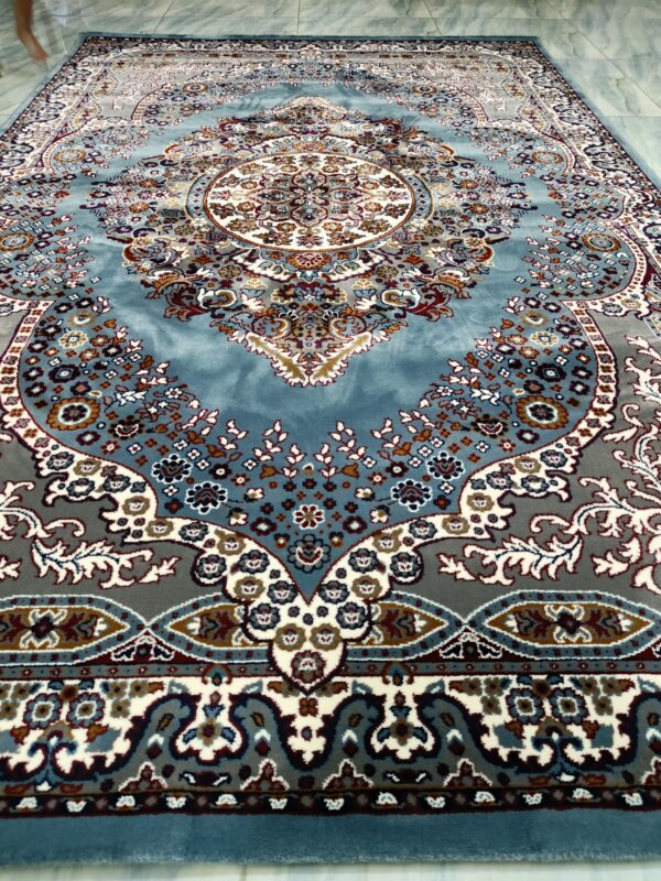 Persian Royale – 6x9 Ft Traditional Rug in Blue, Cream & Rust - Image 3