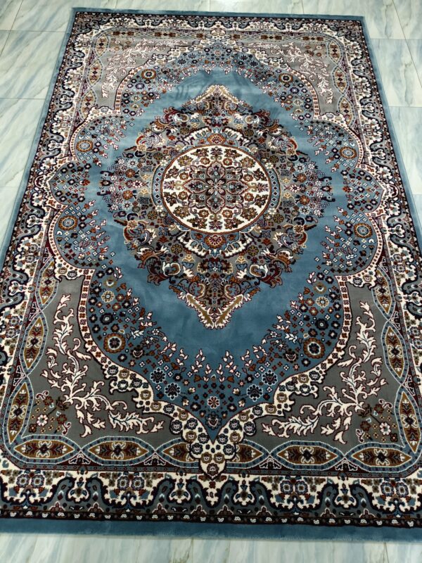 Persian Royale – 6x9 Ft Traditional Rug in Blue, Cream & Rust - Image 4