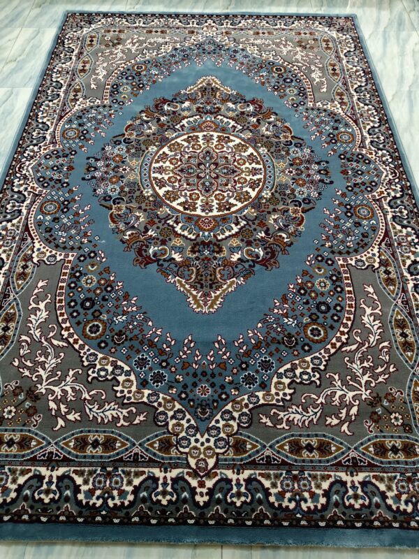 Persian Royale – 6x9 Ft Traditional Rug in Blue, Cream & Rust - Image 6