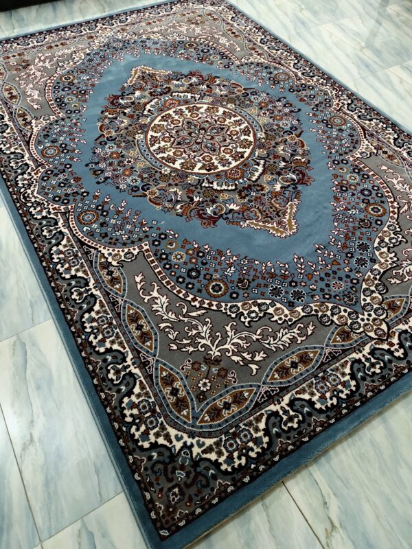 Persian Royale – 6x9 Ft Traditional Rug in Blue, Cream & Rust - Image 7