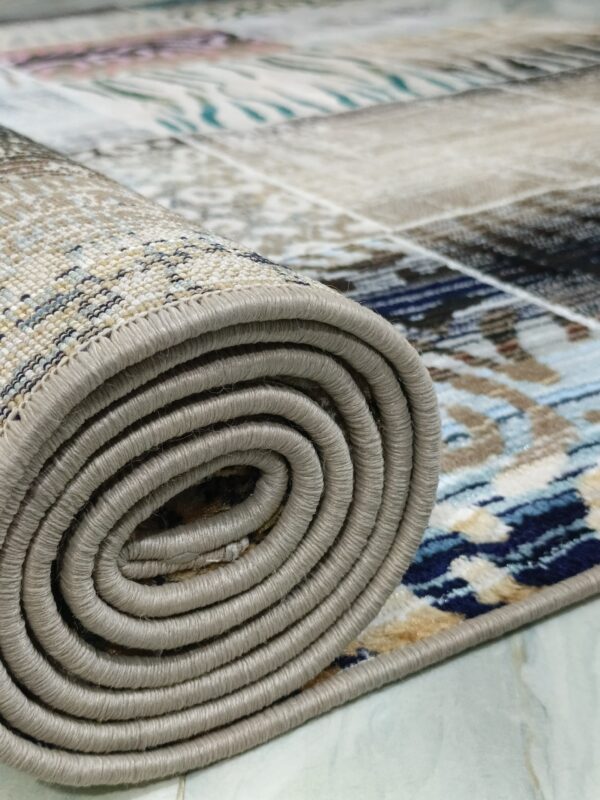 Safari Mosaic – 6x9 Ft Patchwork Rug in Beige, Black & Multi Accents - Image 10