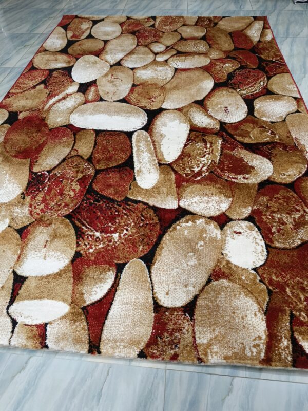 Stone Path – 6x9 Ft Nature-Inspired Rug in Beige, Rust & Ivory - Image 2