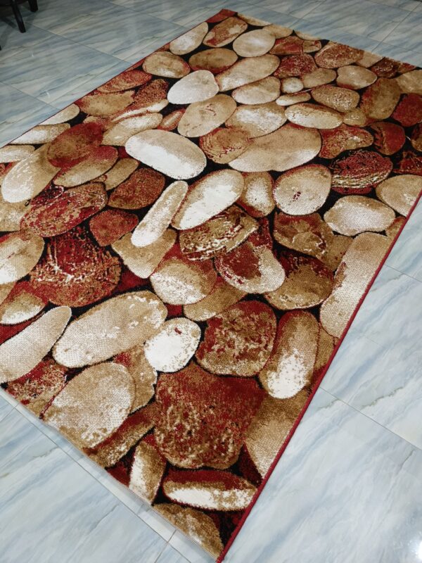 Stone Path – 6x9 Ft Nature-Inspired Rug in Beige, Rust & Ivory - Image 3
