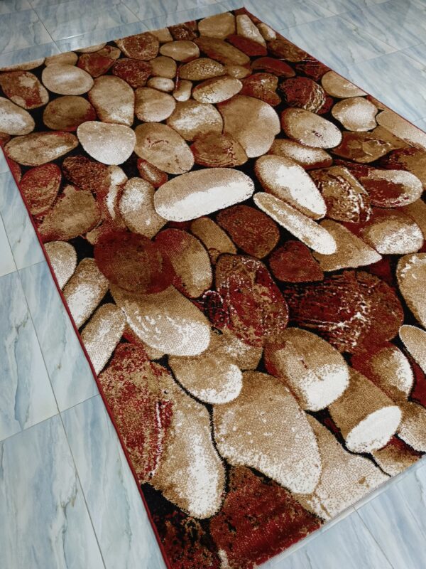 Stone Path – 6x9 Ft Nature-Inspired Rug in Beige, Rust & Ivory - Image 4