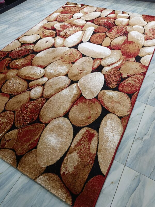 Stone Path – 6x9 Ft Nature-Inspired Rug in Beige, Rust & Ivory - Image 5