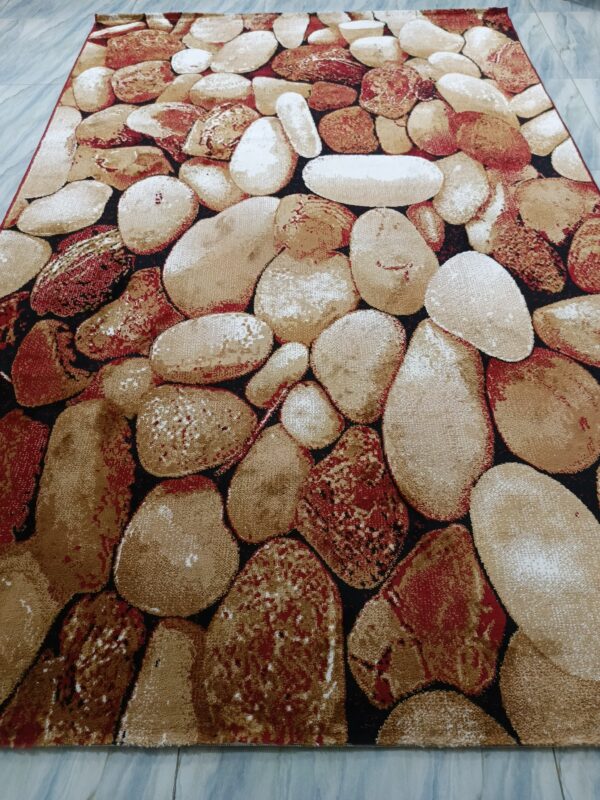 Stone Path – 6x9 Ft Nature-Inspired Rug in Beige, Rust & Ivory - Image 7