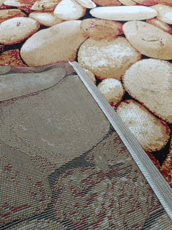 Stone Path – 6x9 Ft Nature-Inspired Rug in Beige, Rust & Ivory - Image 9