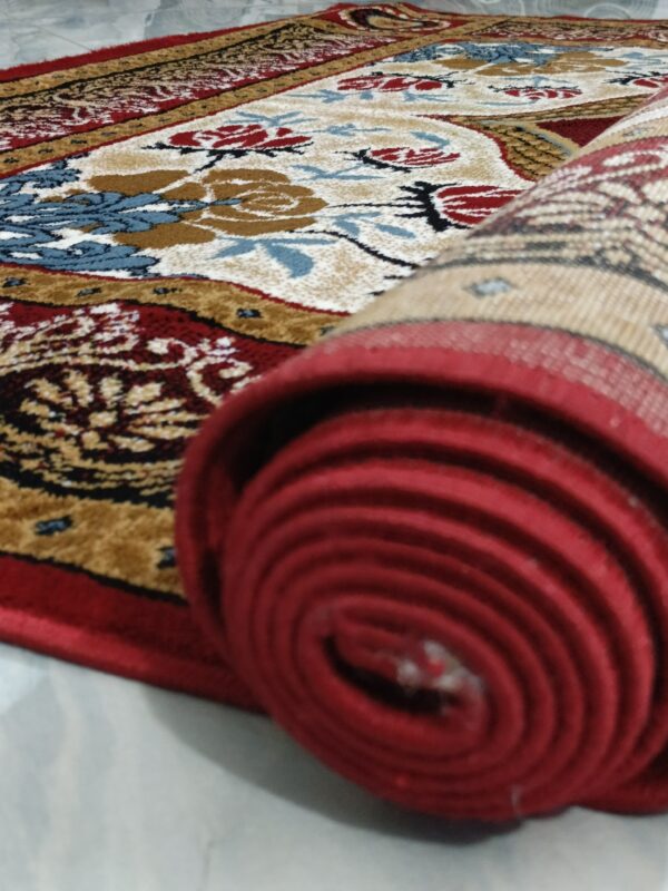 Imperial Bloom – 6x9 Ft Classic Floral Rug in Maroon, Cream & Gold - Image 10