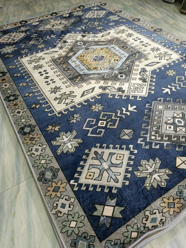 Royal Anatolia – 6x9 Ft Traditional Rug in Navy, Cream & Pastel Accents - Image 3