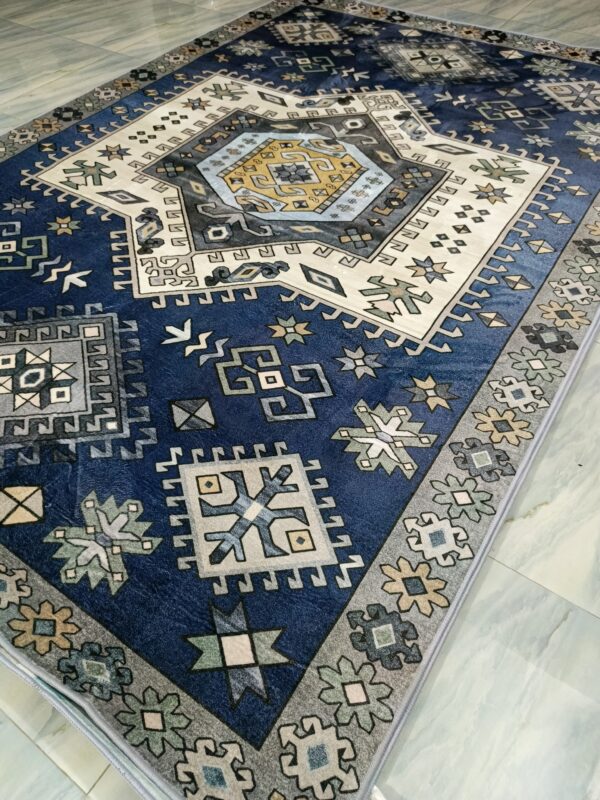 Royal Anatolia – 6x9 Ft Traditional Rug in Navy, Cream & Pastel Accents - Image 4