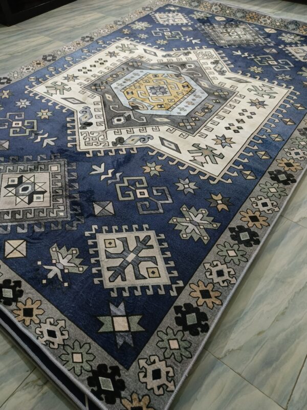 Royal Anatolia – 6x9 Ft Traditional Rug in Navy, Cream & Pastel Accents - Image 6