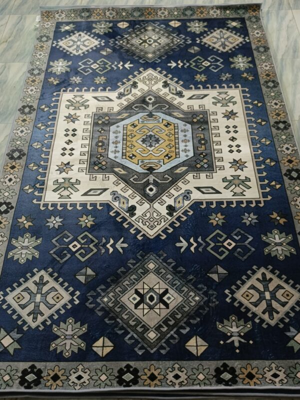 Royal Anatolia – 6x9 Ft Traditional Rug in Navy, Cream & Pastel Accents - Image 7