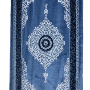 Topkapi Premium Turkish Rug for Living Room, Elegant Bed Side Runner in Stylish Blue