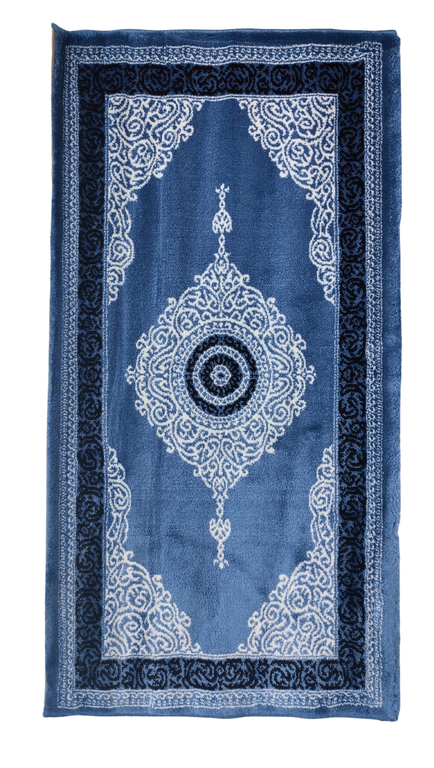 Topkapi Premium Turkish Rug for Living Room, Elegant Bed Side Runner in Stylish Blue