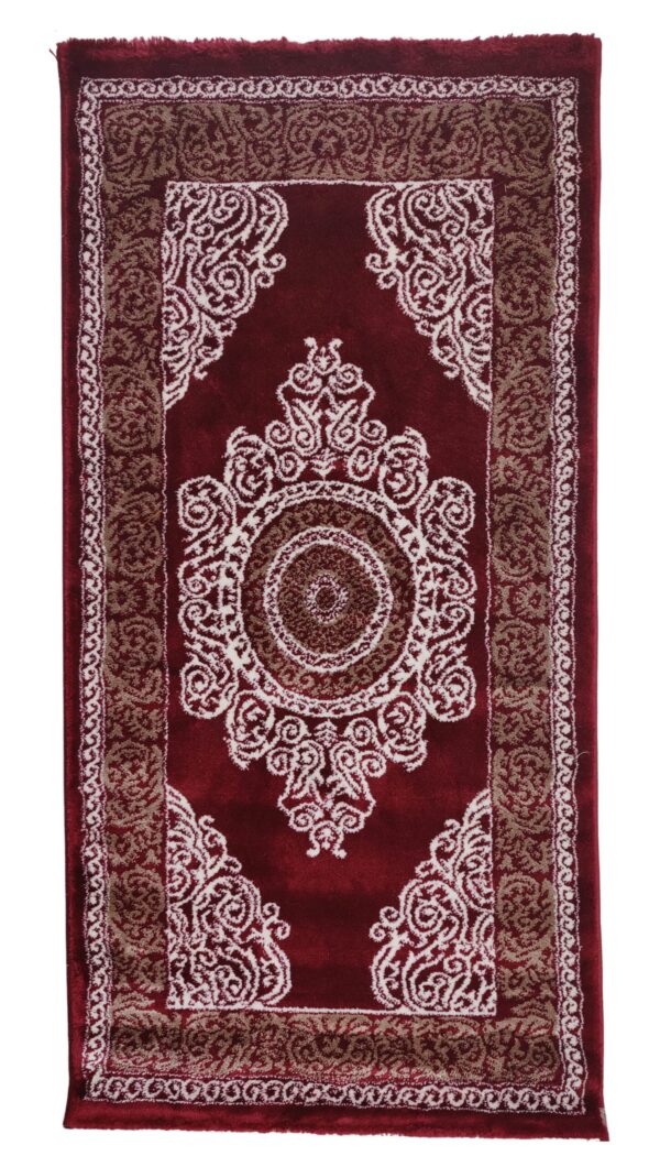 Topkapi Premium Turkish Rug for Living Room, Elegant Bed Side Runner in Classic Red