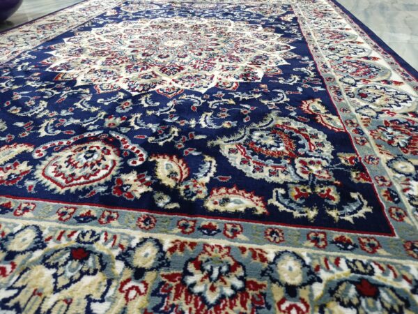 Sultan Medallion – 5x7 Ft Traditional Rug in Black, Ivory & Gold - Image 17
