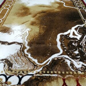 Earthbound Marble – 5x7 Ft Turkish Rug in Brown, Beige & Ivory