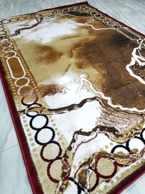 Earthbound Marble – 5x7 Ft Turkish Rug in Brown, Beige & Ivory - Image 5