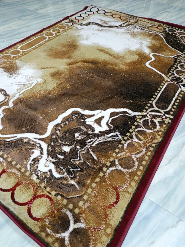Earthbound Marble – 5x7 Ft Turkish Rug in Brown, Beige & Ivory - Image 6