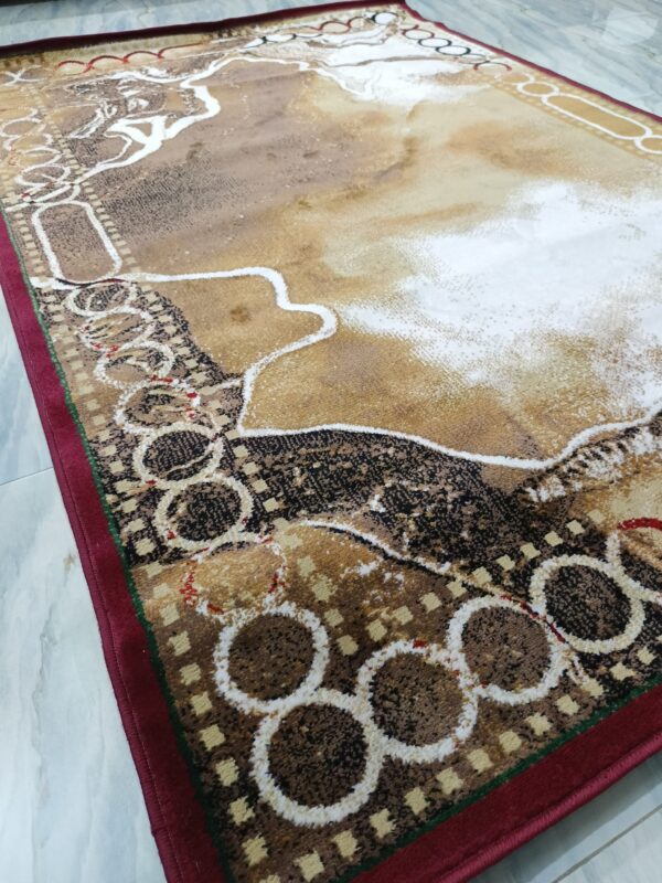 Earthbound Marble – 5x7 Ft Turkish Rug in Brown, Beige & Ivory - Image 7
