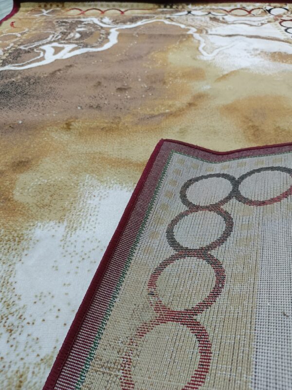 Earthbound Marble – 5x7 Ft Turkish Rug in Brown, Beige & Ivory - Image 10