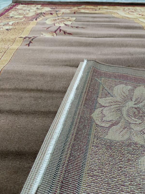 Vintage Bloom – 5x7 Ft Turkish Rug in Coffee & Cream Floral - Image 12