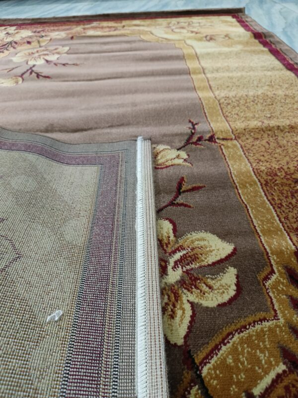 Vintage Bloom – 5x7 Ft Turkish Rug in Coffee & Cream Floral - Image 13