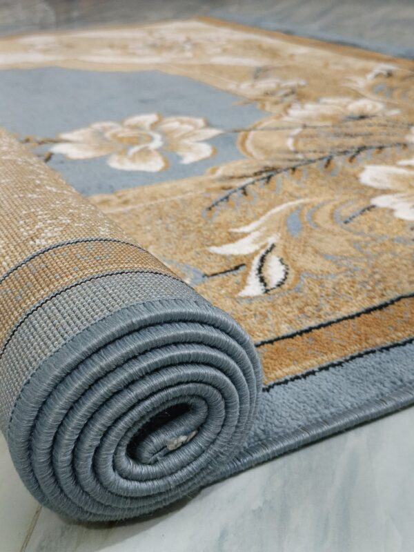 Blue Blossom – 5x7 Ft Turkish Rug in Sky Blue & Beige Floral - Image 12