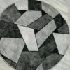 Urban Stone – 4x4 Ft Round Rug in Charcoal & Light Grey - Image 4