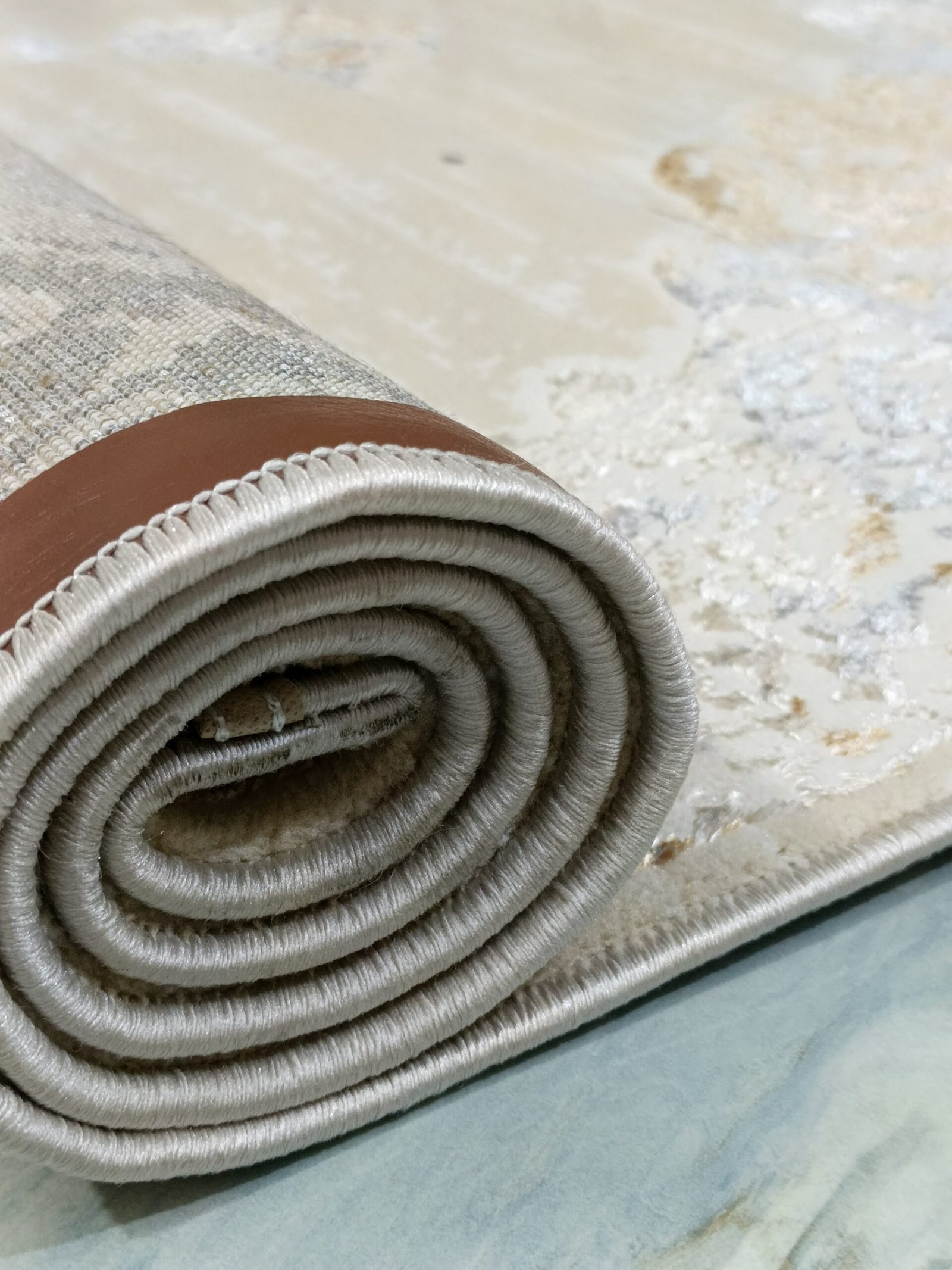 Elegant Turkish Medallion Rug – Beige & Grey | Classic Patterned Carpet for Timeless Interiors - Image 7