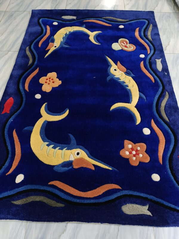 Deep Blue Sea Kids Rug – Soft Fish Theme Carpet | Playful & Cozy Floor Mat for Kids’ Room, Bedside & Reading Nooks - Image 6