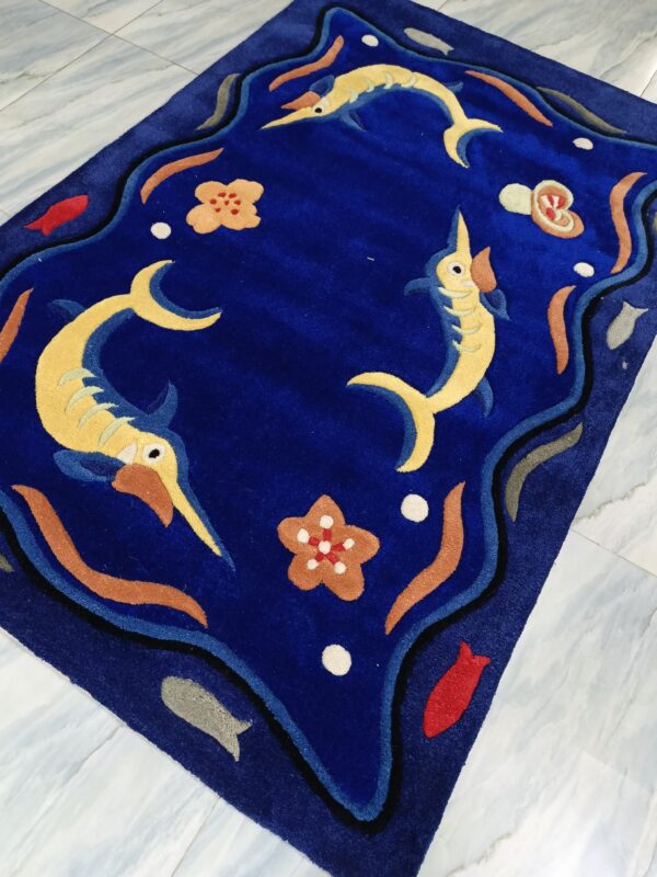 Deep Blue Sea Kids Rug – Soft Fish Theme Carpet | Playful & Cozy Floor Mat for Kids’ Room, Bedside & Reading Nooks - Image 5
