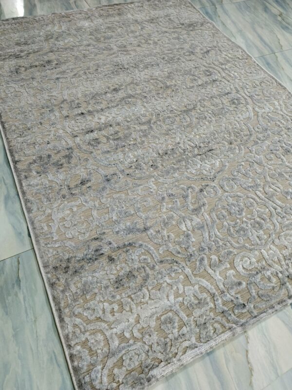 Ivory Dream Floral Rug – Soft Turkish Carpet | Elegant Light-Toned Floor Mat for Minimalist, Prayer & Bedside Corners - Image 6