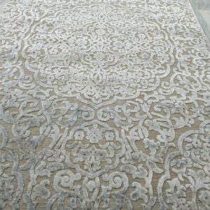 Ivory Dream Floral Rug – Soft Turkish Carpet | Elegant Light-Toned Floor Mat for Minimalist, Prayer & Bedside Corners