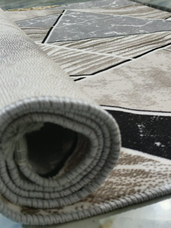 Geometric Block Pattern Turkish Rug – Bold Multi-Tone Soft Anti-Slip Carpet for Living Room, Bedroom & Entryway - Image 9