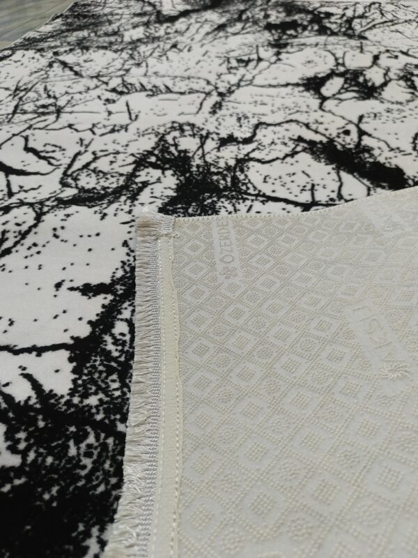Black & White Abstract Splatter Turkish Rug – Soft Anti-Slip Modern Carpet for Living Room, Study & Creative Spaces - Image 8