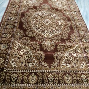 Classic Persian Medallion Rug – Adnan Carpet Heatset Beige & Brown Turkish Carpet for Living, Prayer & Formal Corners