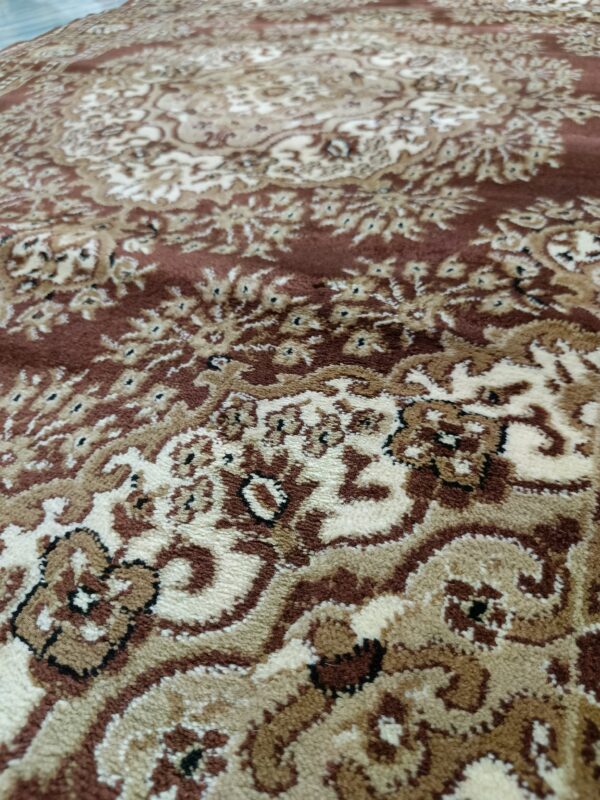 Classic Persian Medallion Rug – Adnan Carpet Heatset Beige & Brown Turkish Carpet for Living, Prayer & Formal Corners - Image 7