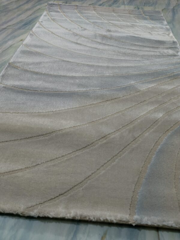 Light Grey Swirl Turkish Rug – New Topkapi Soft Shiny Carpet for Bedroom, Living, and Entryway Corners - Image 11