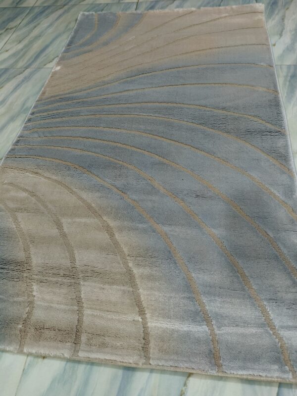 Light Grey Swirl Turkish Rug – New Topkapi Soft Shiny Carpet for Bedroom, Living, and Entryway Corners - Image 5