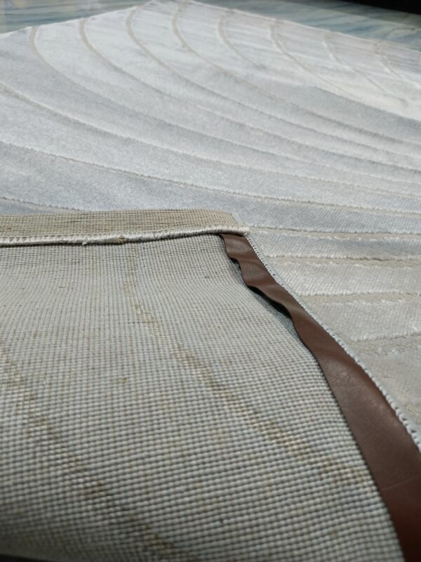 Light Grey Swirl Turkish Rug – New Topkapi Soft Shiny Carpet for Bedroom, Living, and Entryway Corners - Image 4