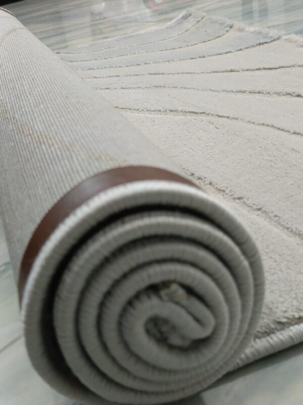 Light Grey Swirl Turkish Rug – New Topkapi Soft Shiny Carpet for Bedroom, Living, and Entryway Corners - Image 2
