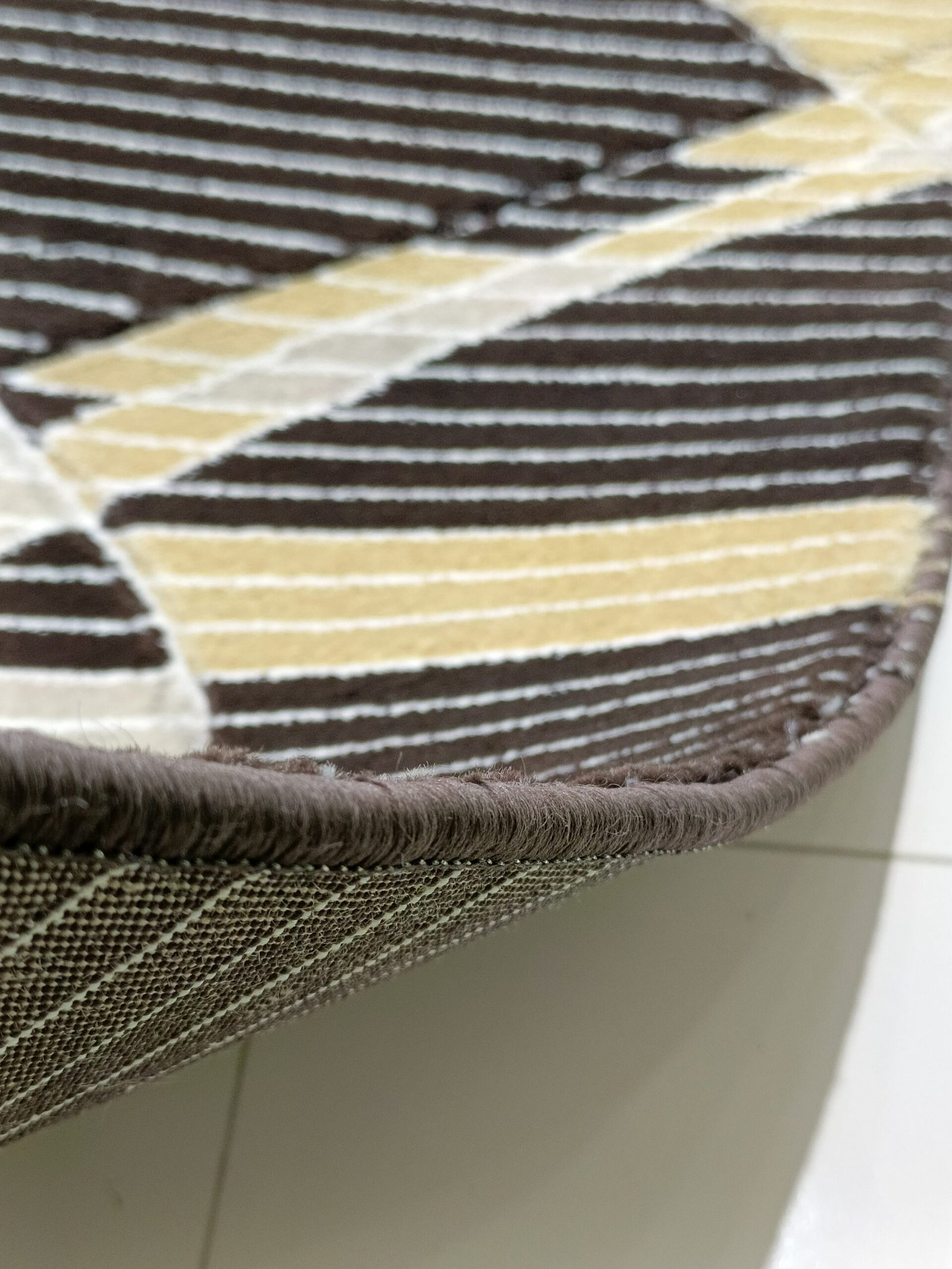 Topkapi Premium Turkish Rug – 3x5 ft Modern Striped Design | Brown & Golden Carpet - Image 5