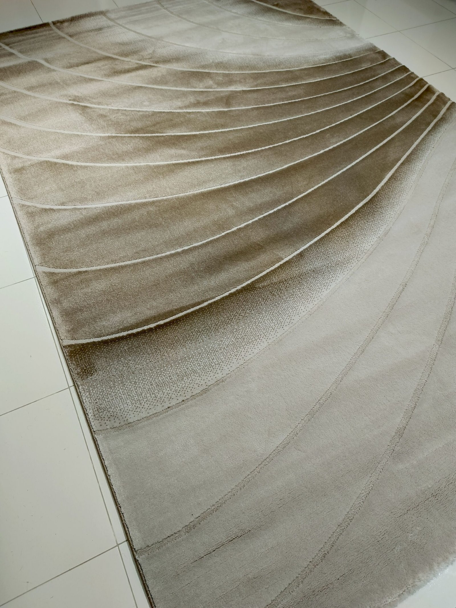 Premium Turkish Brown Modern Rug – New Topkapi 6.2×8.9 ft | Contemporary Wave Design Carpet for Living Room & Bedroom - Image 6