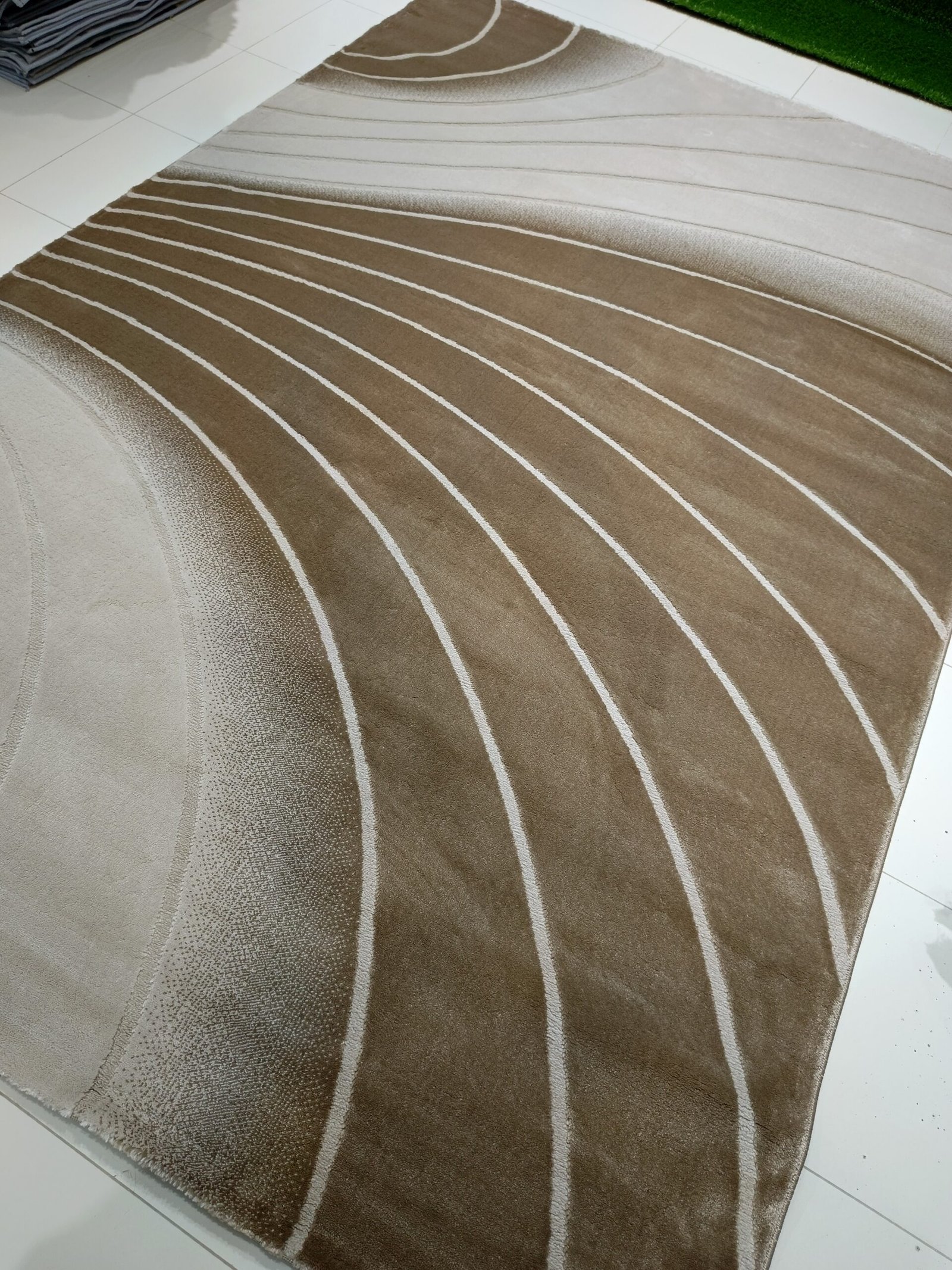 Premium Turkish Brown Modern Rug – New Topkapi 6.2×8.9 ft | Contemporary Wave Design Carpet for Living Room & Bedroom - Image 5